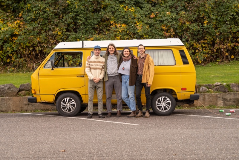 Group photo with the camper van