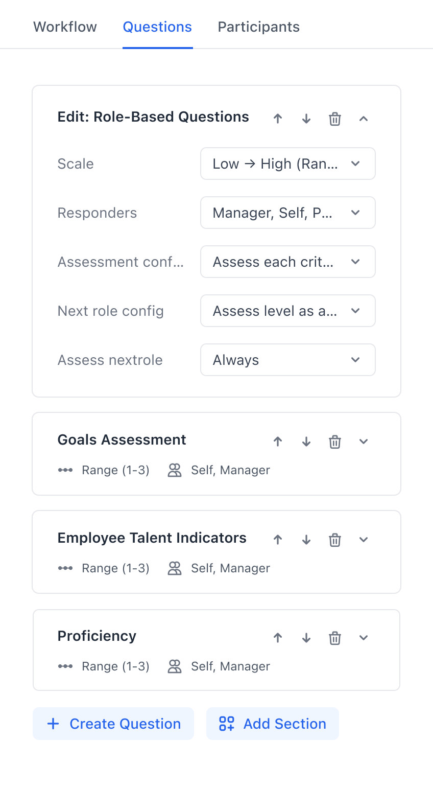 Topicflow new review questions configuration